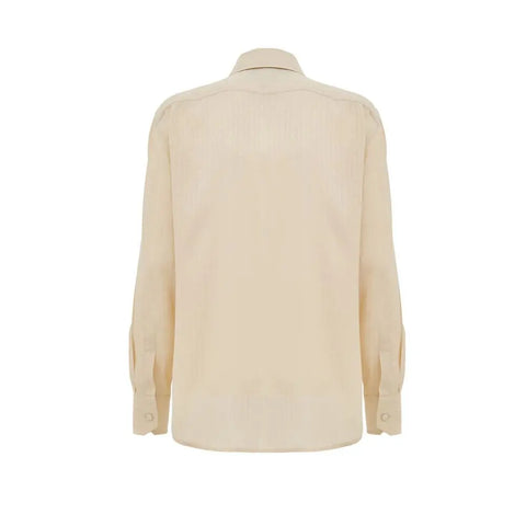 Beige Silk Shirt Gucci