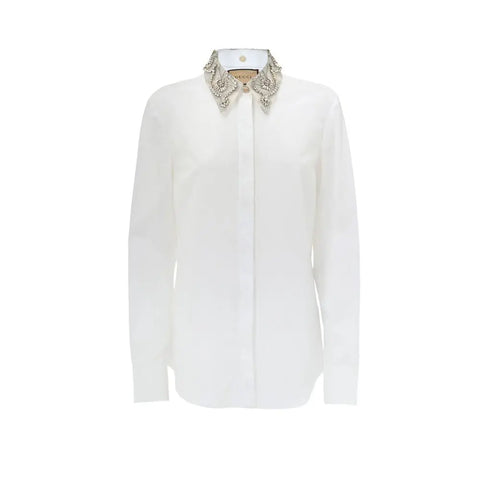 White Cotton Shirt Gucci