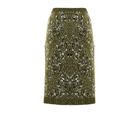 Green Viscose Skirt Gucci