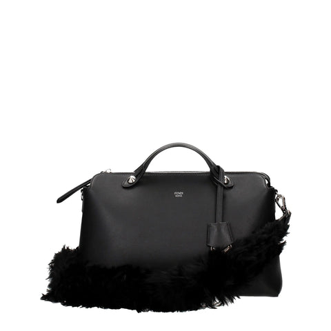 Black Leather Shoulder Bags Fendi