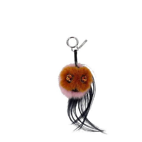 Brown Fur Keychains Fendi