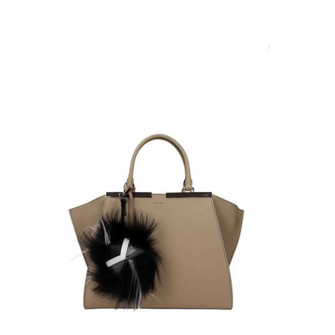 Black Leather Keychains Fendi