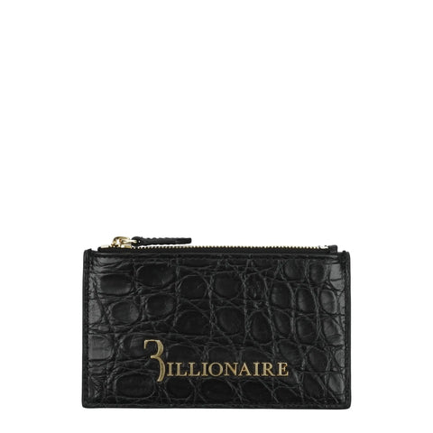 Black Crocodile Cardholders Billionaire Italian Couture