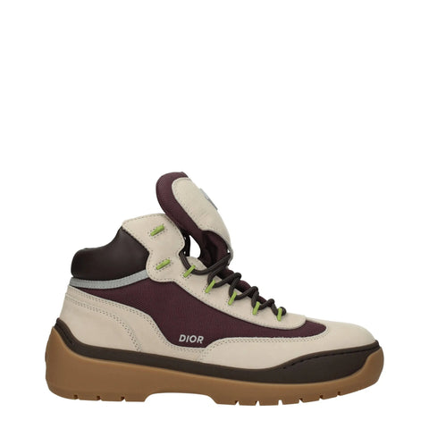 Beige Leather Ankle Boots Christian Dior