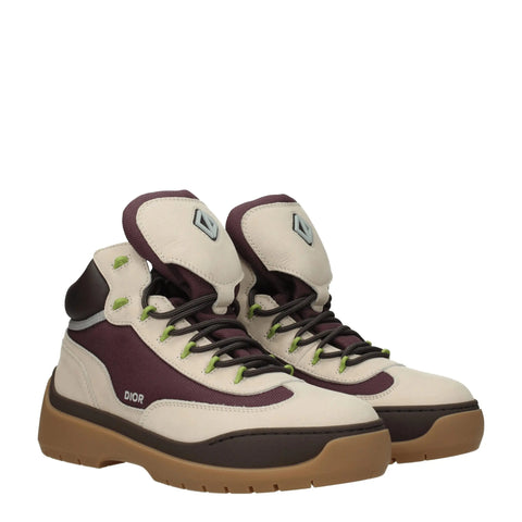 Beige Leather Ankle Boots Christian Dior