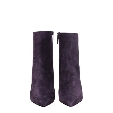 Purple Leather Ankle Boots Christian Louboutin