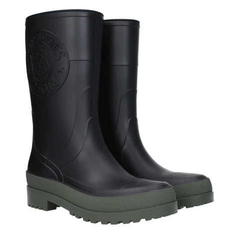 Black Cotton Rain Boots Christian Dior