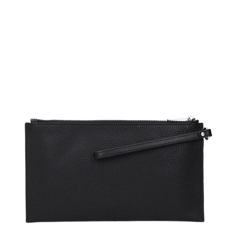 Black Leather Clutch Bags Michael Kors