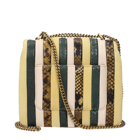 Yellow Leather Shoulder Bags Tory Burch