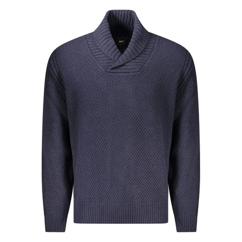 Blue Wool Sweater Hugo Boss