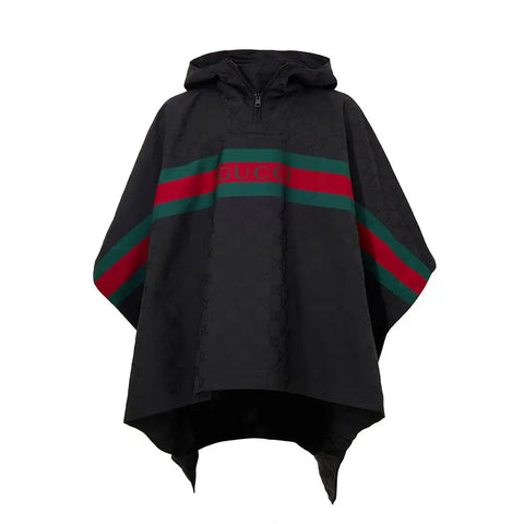 Black Polyester Trench Coat Gucci