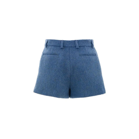 Blue Wool Short Gucci