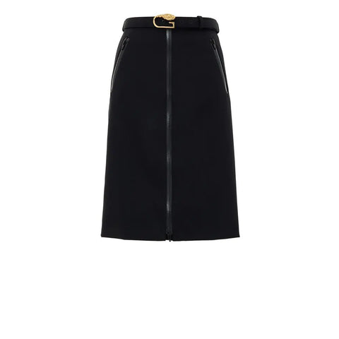 Black Wool Skirt Gucci
