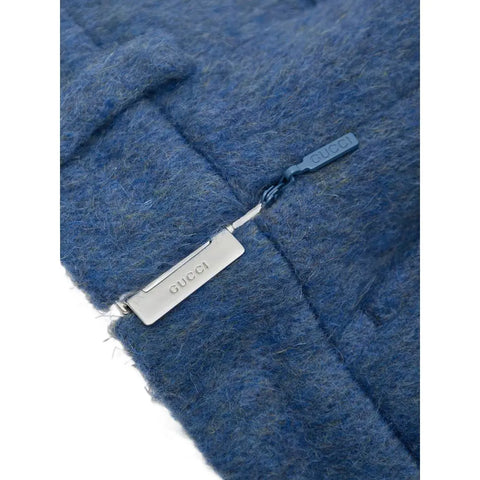 Blue Wool Short Gucci