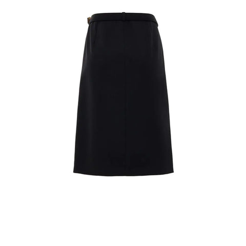 Black Wool Skirt Gucci