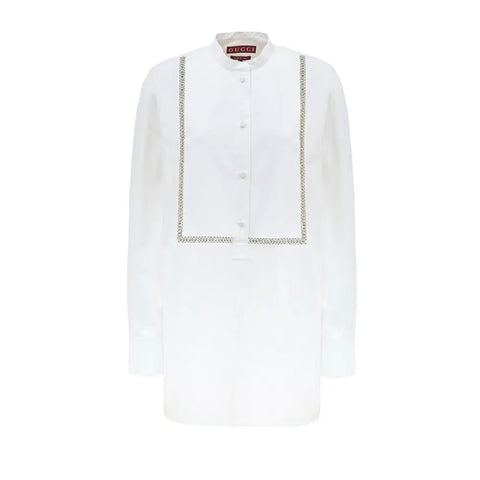 White Cotton Shirt Gucci