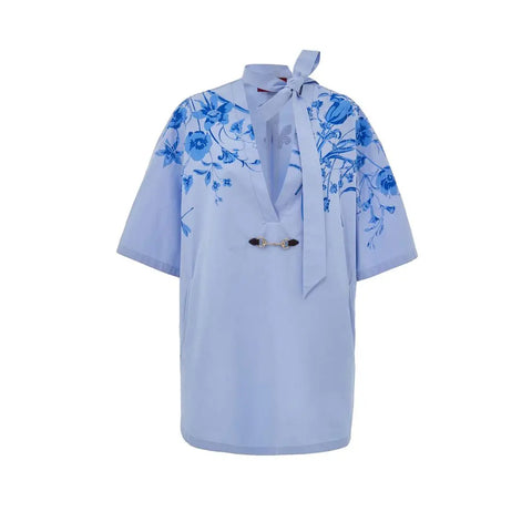 Blue Cotton Shirt Gucci