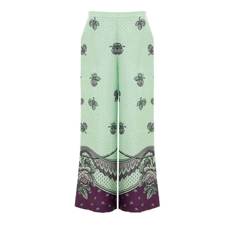 Green Silk Pant Gucci