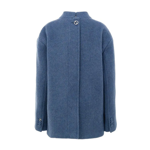 Light Blue Wool Jackets & Coat Gucci